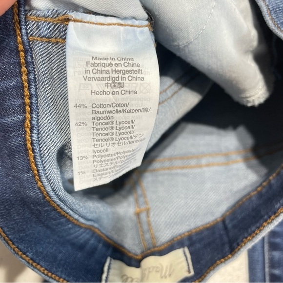 Madewell Blue High-Rise Skinny Jeans with Frayed Hem size 25 style #G7391 - Picture 9 of 11